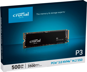 Picture of Crucial P3 500GB PCIe M.2 SSD