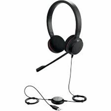 Picture of Jabra Evolve2 20 Stereo MS Headset - USB-C with USB-A Adapter | Microsoft Teams Certified
